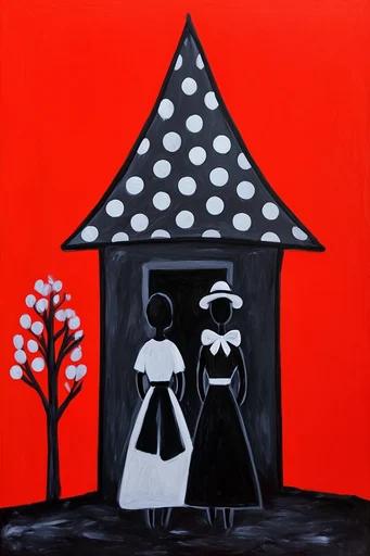 Textured Naive Modernism style AI image example 4