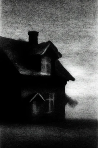 Monochrome Shadow Grain style AI image example 4