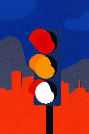 Chromatic Minimalist Expressionism style reference image — minimalist papercut aesthetics
