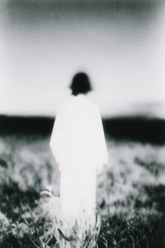Obscured Monochrome Noir style reference image — monochrome silhouette