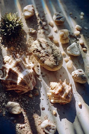 Organic Earth Coastal style reference image — tactile organic textures