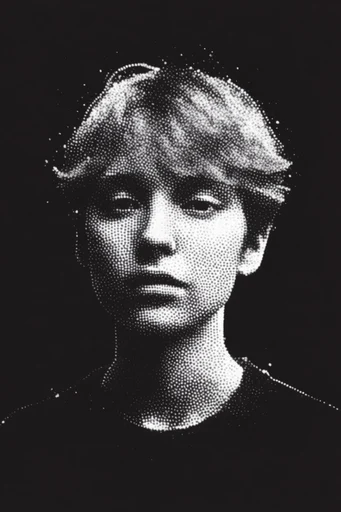 Monochrome Halftone Graphic moodboard — generate AI images in this style