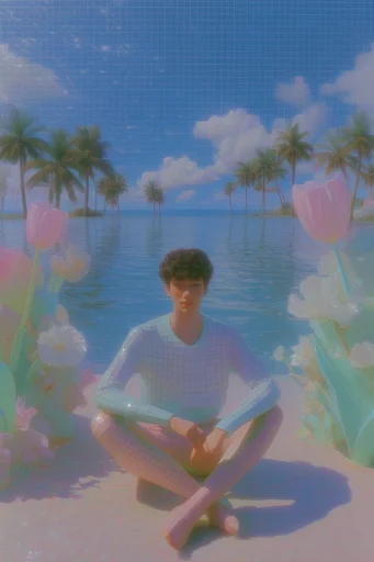 Ethereal Pastel Poolcore moodboard — generate AI images in this style