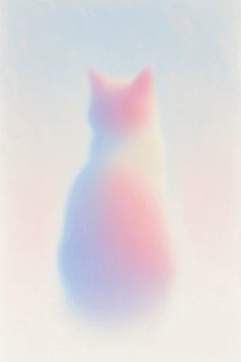 Ethereal Grain Aura style reference image — minimalist abstract silhouette