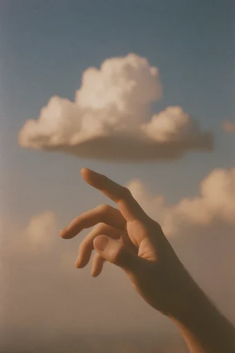 Ethereal Celestial Surrealism style reference image — golden hour lighting