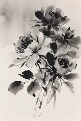 Dynamic Sumi-e Minimalism style reference image — zen aesthetic