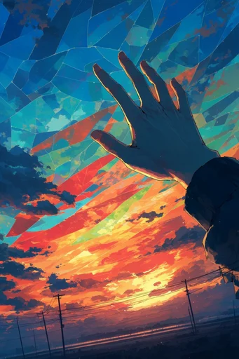 Prismatic Anime Apocalypse style reference image — bold silhouette