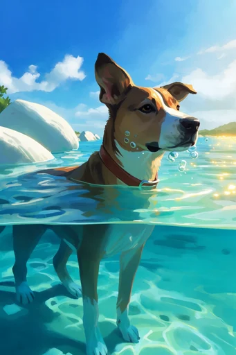 Vibrant Sun-Drenched Coastal style reference image — dramatic lighting
