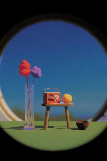 Nostalgic Surrealist Liminality style reference image — analog film grain