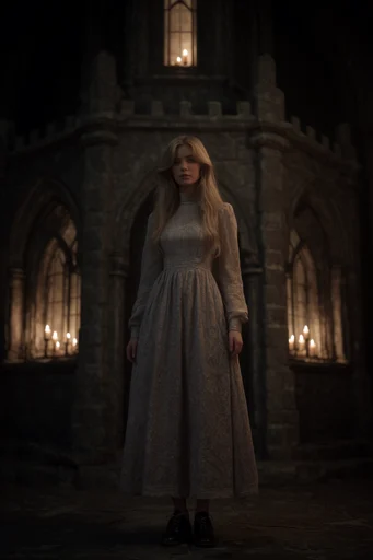 Atmospheric Nocturnal Gothic style reference image — warm amber glow