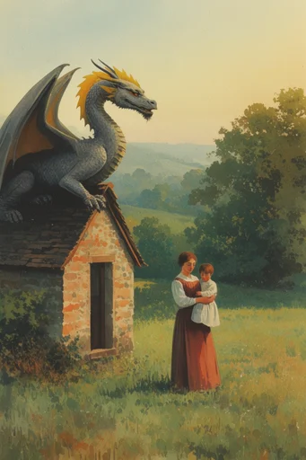 Nostalgic Pastoral Realism style reference image — soft natural lighting