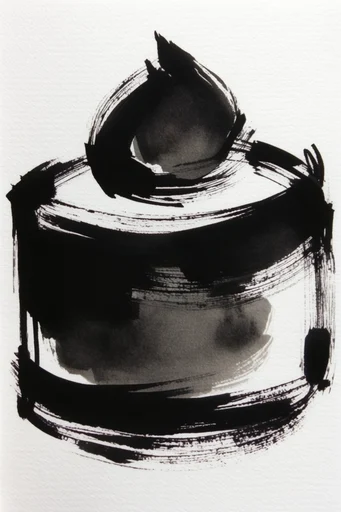 Dynamic Sumi-e Minimalism style reference image — textured rice paper