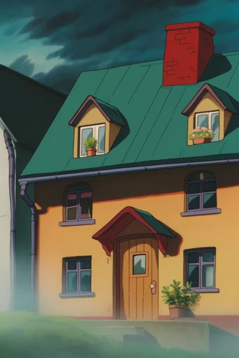 Nostalgic Cel Animation style AI image example 4