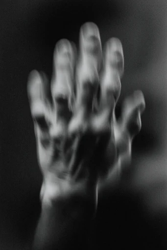 Spectral Monochrome Noir style reference image — heavy motion blur