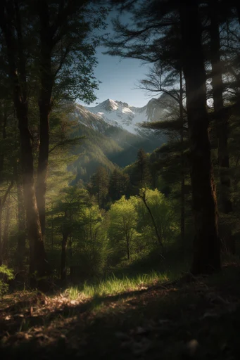 Cinematic Overgrown Wilderness style reference image — shallow depth of field