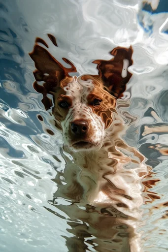 Ethereal Liquid Refraction style reference image — warped light reflection