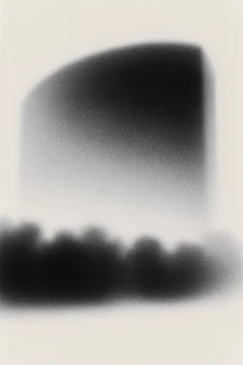 Ethereal Particulate Minimalism style reference image — monochrome stippling