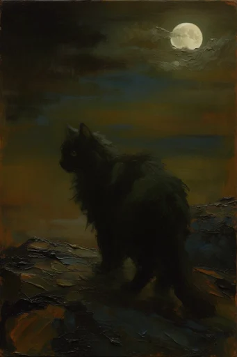 Atmospheric Nocturnal Romanticism style reference image — textured brushstrokes