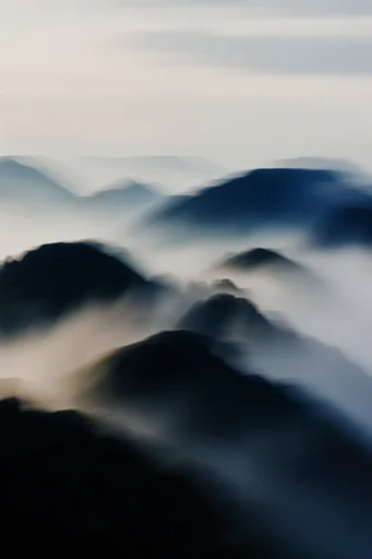 Ethereal Kinetic Minimalism style reference image — long exposure motion blur