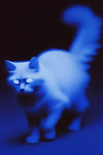 Electric Noir Dither style reference image — cinematic motion blur