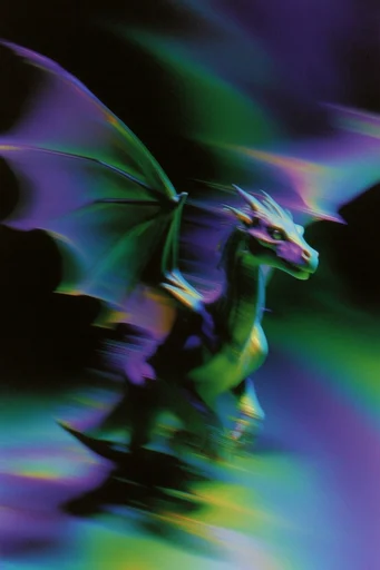 Kinetic Dreamcore Analog style reference image — chromatic aberration