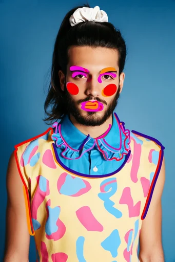 Graphic Pop Collage style reference image — vibrant neon accents