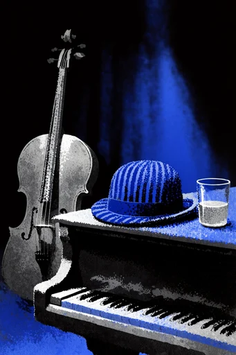 Cobalt Digital Noir style reference image — high-contrast wireframe
