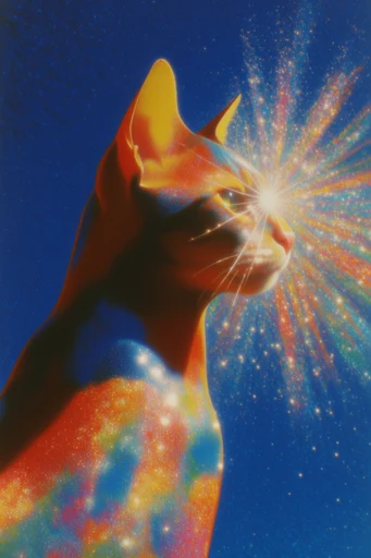 Prismatic Retro Dreamscape style reference image — ethereal iridescent glow