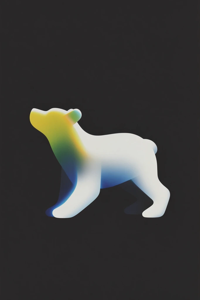 Chromatic Minimalist Abstraction style AI image example 3