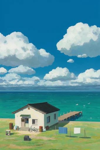 Vibrant Anime Escapism style reference image — vibrant landscape