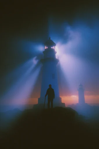 Cinematic Nocturnal Etherealism style reference image — analog film grain