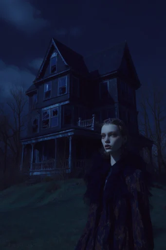 Nocturnal Ethereal Gothic style reference image — low-key cinematic lighting
