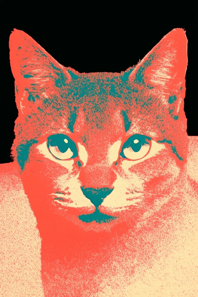 Nocturnal Risograph Mysticism style AI image example 3