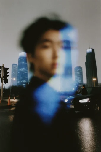 Spectral Analog Noir style reference image — heavy film grain