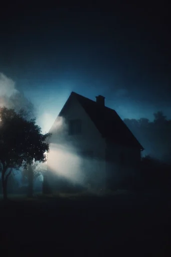 Cinematic Cyan Noir style reference image — atmospheric haze
