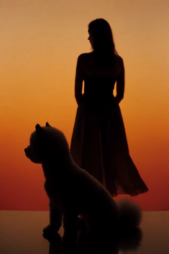 Amber Chiaroscuro Minimalism style reference image — graphic studio composition