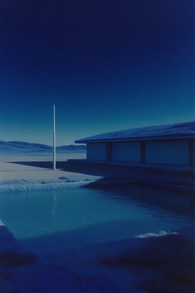 Monochromatic Glacial Minimalism style AI image example 2