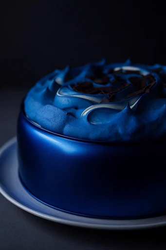 Midnight Cobalt Noir style reference image — volumetric blue glow