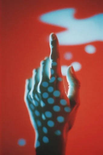 Cinematic Neon Noir style reference image — heavy analog film grain