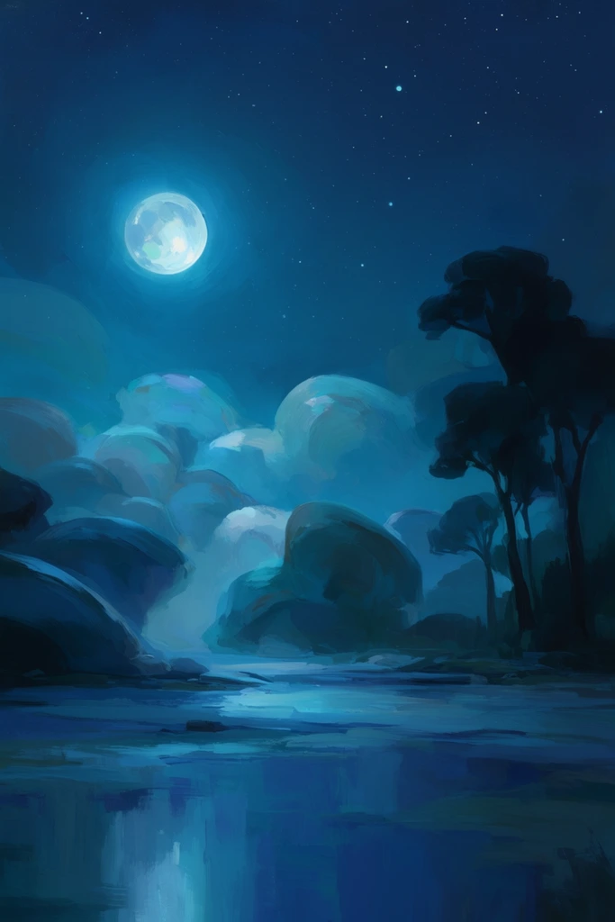 Luminous Nocturnal Dreamscapes style AI image example 2