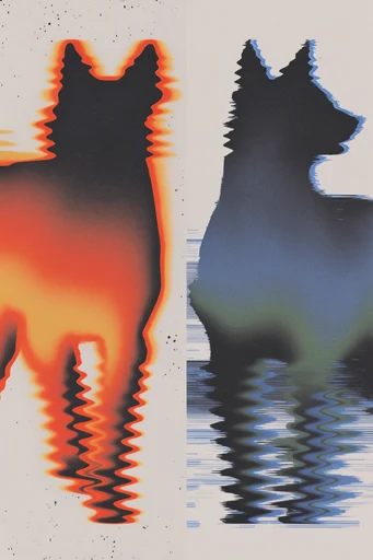 Spectral Glitch Aura style reference image — stark silhouette