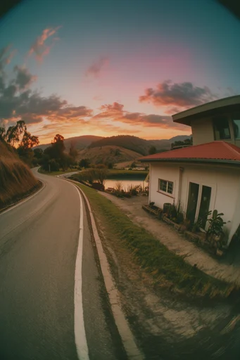 Nostalgic Wide-Angle Azure style AI image example 2