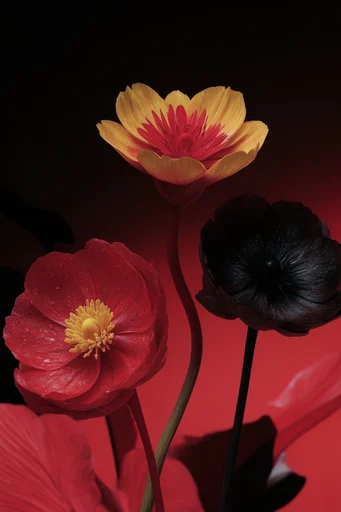 Graphic Crimson Minimalism style reference image — macro organic textures