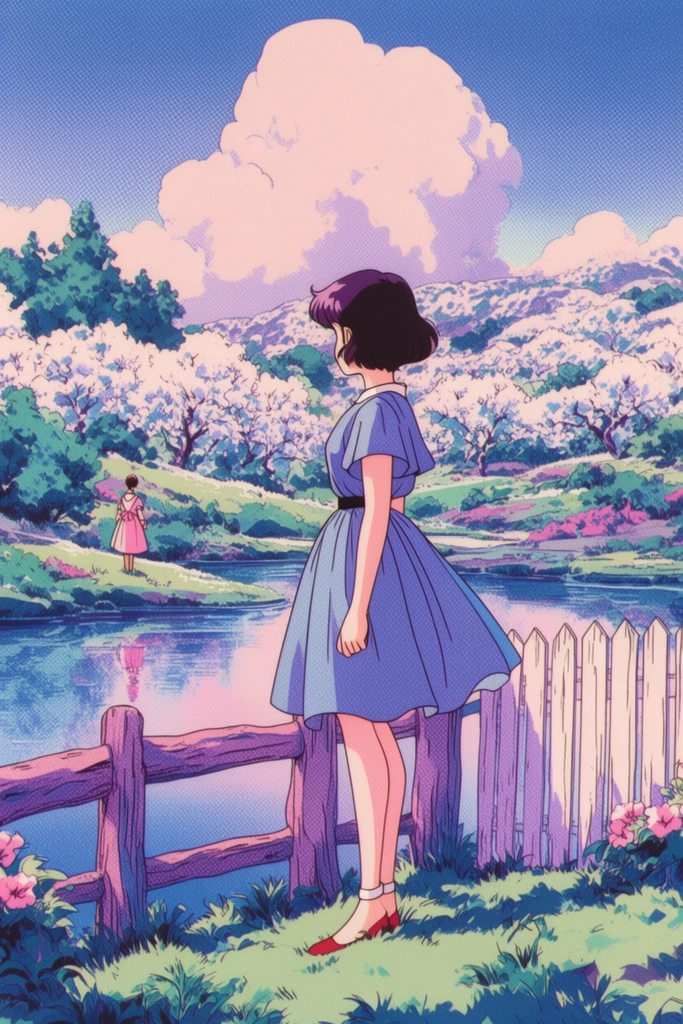Retro Neon Anime style AI image example 2