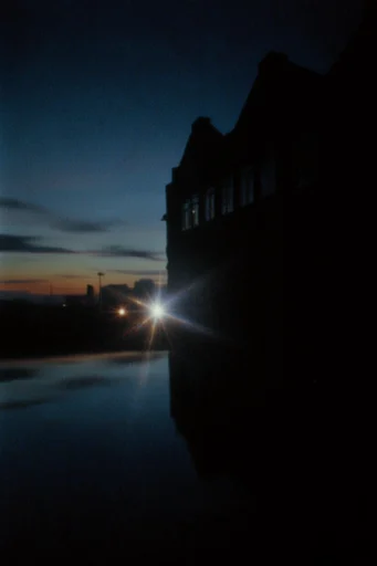 Cinematic Nocturnal Grain style reference image — heavy film grain