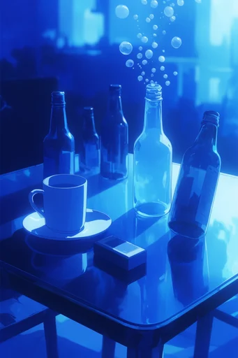 Celestial Cobalt Dreamscape style reference image — anime art style