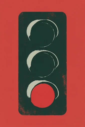 Crimson Noir Graphic style reference image — stark black silhouette