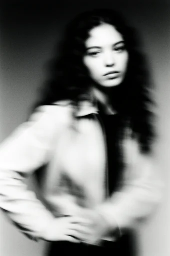 Kinetic Spectral Noir style reference image — analog xerox texture