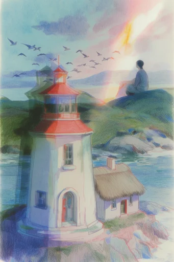 Ethereal Sketch Expressionism style reference image — double exposure