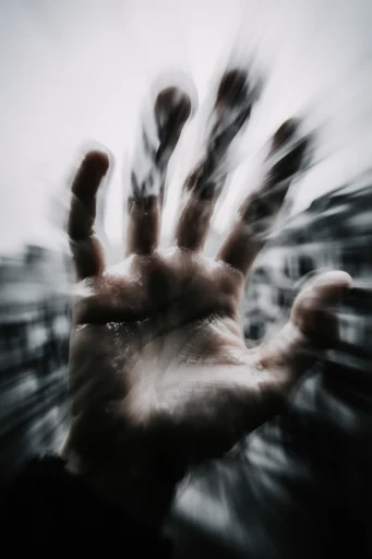 Cinematic Ethereal Noir style reference image — translucent textures